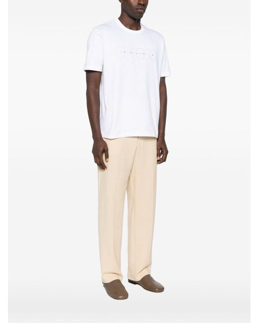 Paul Smith White Circles Organic Cotton T-Shirt for men
