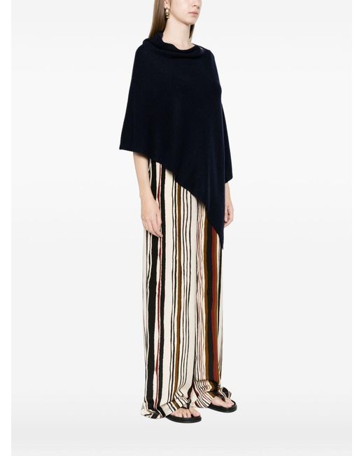 Be You Blue Draped Poncho