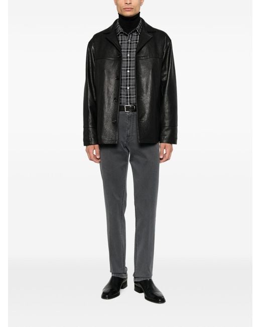 Tom Ford Gray Checked Cotton Shirt for men