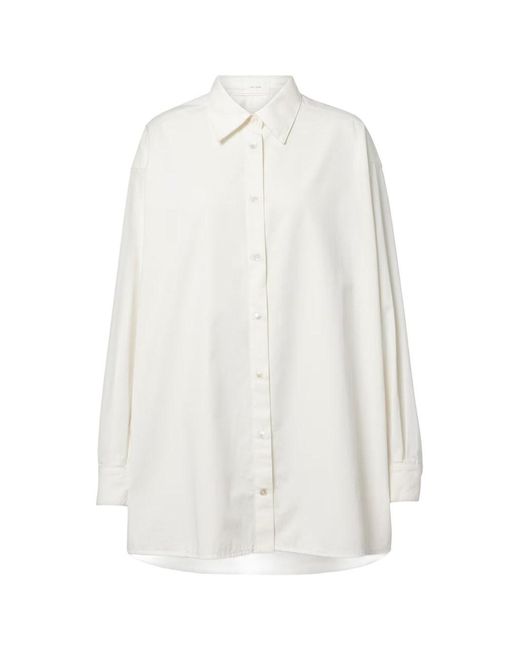 The Row White Luka Cotton Shirt