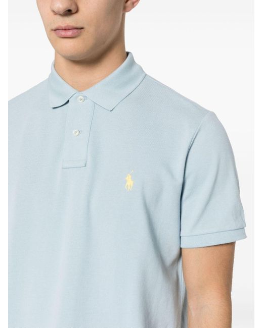 Polo Ralph Lauren Blue Polo Pony-Embroidered Polo Shirt for men