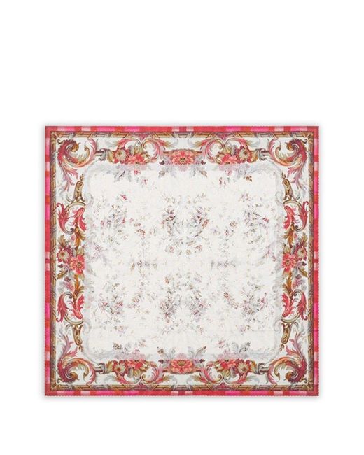 Pierre Louis Mascia Pink Printed Silk Scarf