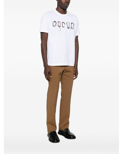 Paul Smith White Carabiner Organic Cotton T-Shirt for men