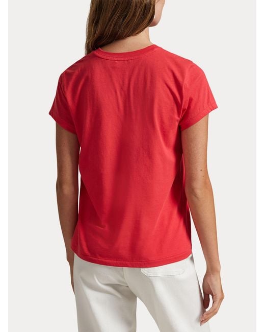 Polo Ralph Lauren Red Short-Sleeved T-Shirt With Logo