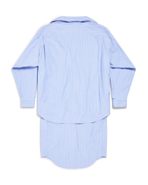 Balenciaga Blue Bb Classic Layered Shirtdress