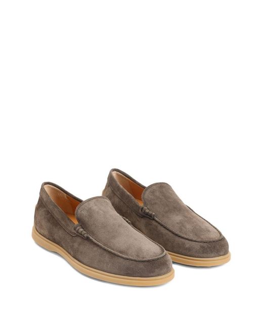 Tod's Brown Suede Leather Loafers for men