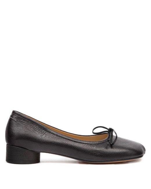 MM6 by Maison Margiela Brown Leather Ballets