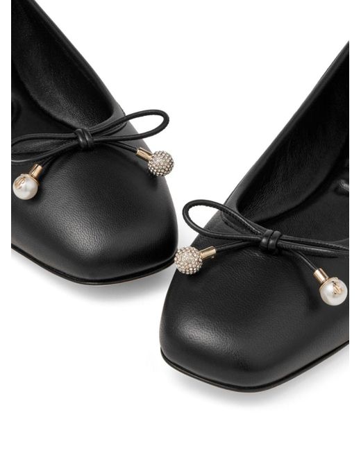 Ballerina Elme Flat di Jimmy Choo in Black