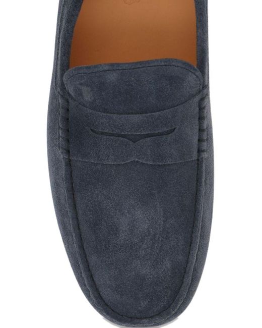 Tod's Blue Suede Moccasin for men