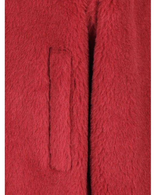 Max Mara Red Teddy Cropped Coat