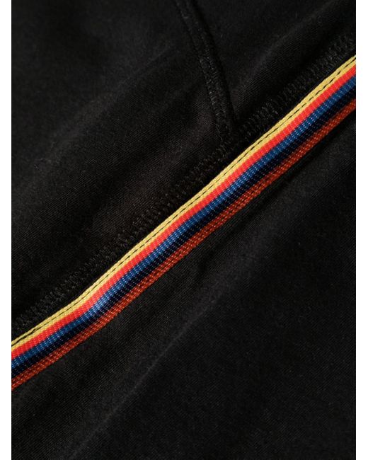 Paul Smith Black Logo-patch Jersey Shorts for men