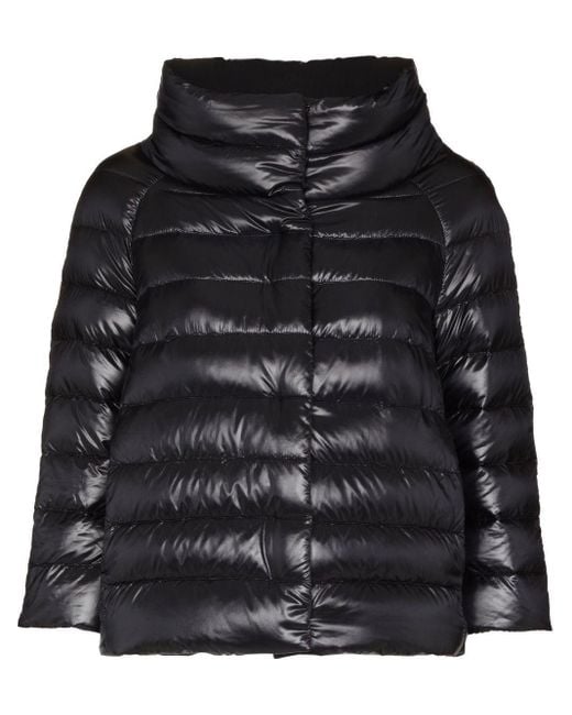 Herno Black Sofia Nylon Cape