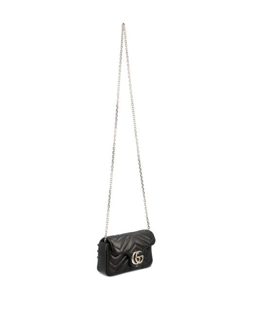 Gucci Black Gg Marmont Mini Bag