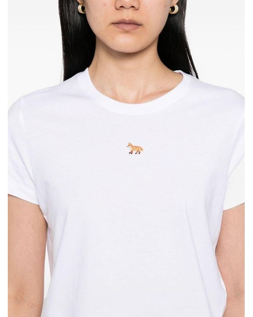 Maison Kitsuné White Baby Fox Cotton T-Shirt