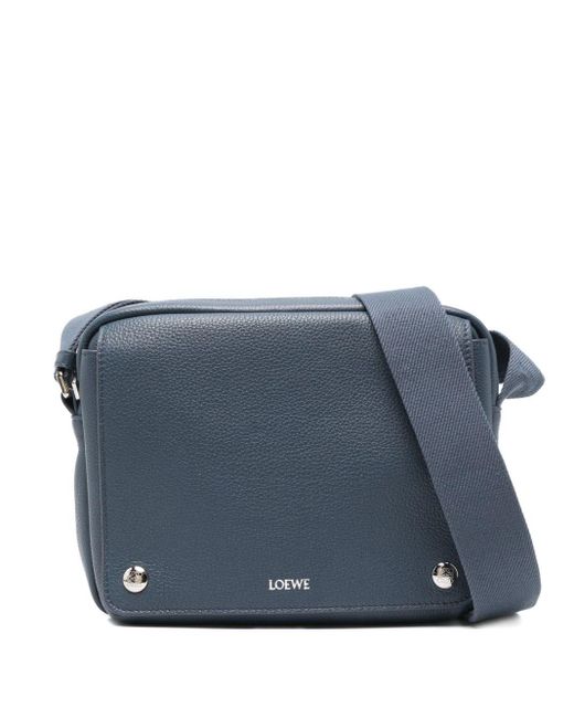 Loewe Blue Pebble Xs Leather Camera Bag for men