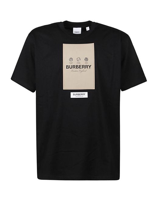 Burberry T-shirt With Logo in Black for Men | Lyst