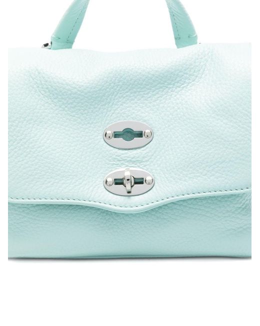 Zanellato Blue Postina Daily Baby Leather Handbag