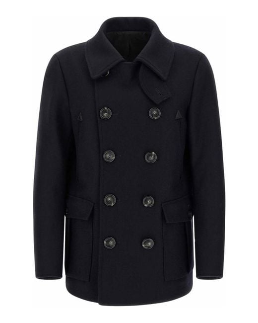 DSquared² Blue Wool Coat for men