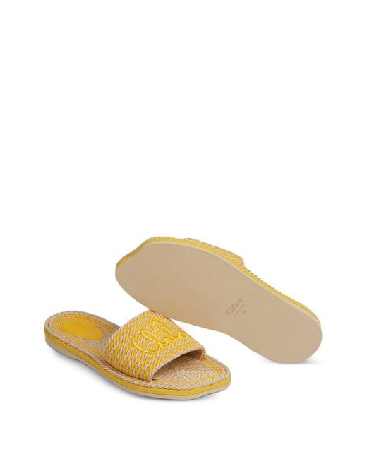 Chloé Metallic Sand Flat Sandals