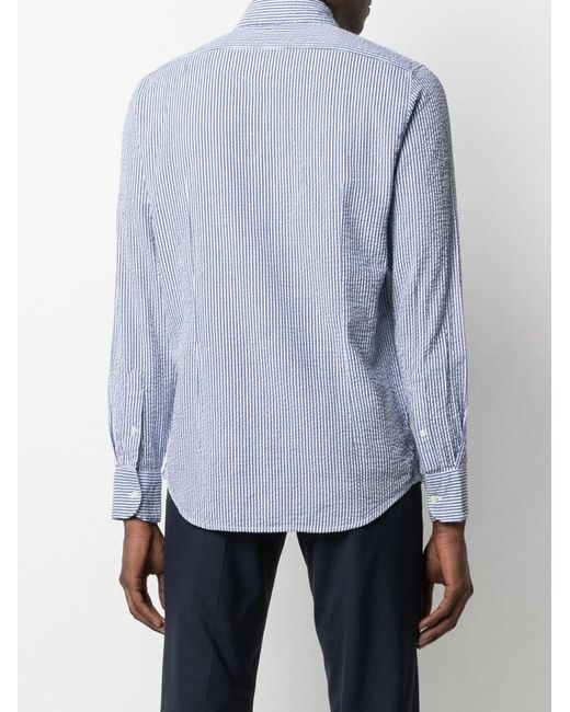 Deperlu Blue Striped Shirt for men
