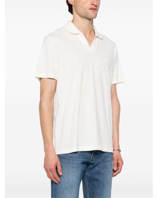 Calvin Klein White Logo-Detail Polo Shirt for men