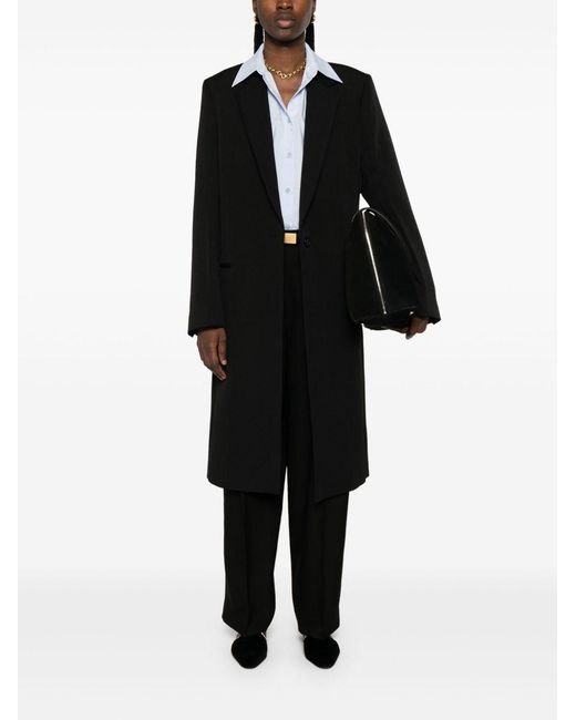 Totême Black Wool Tailored Coat