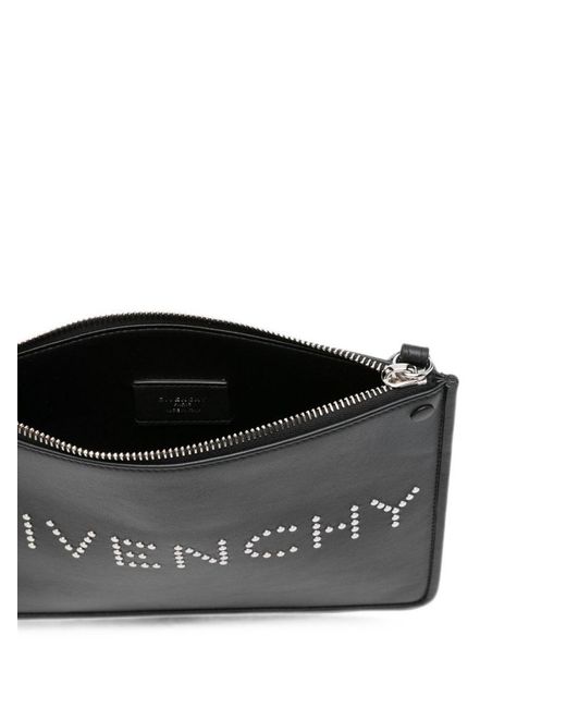 Givenchy Black Logo Leather Pouch for men