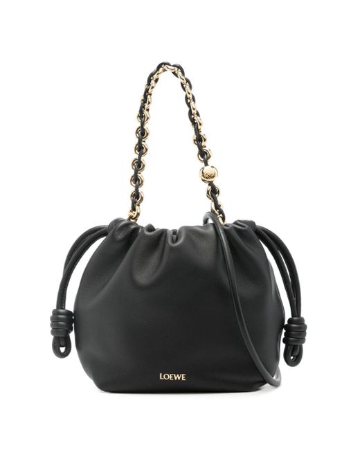 Loewe Black Flamenco Leather Clutch Bag