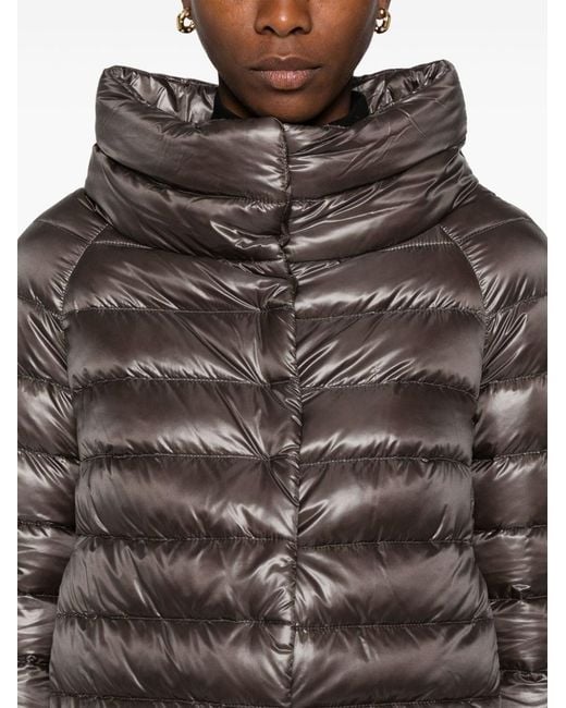 Herno Gray Sofia Nylon Cape