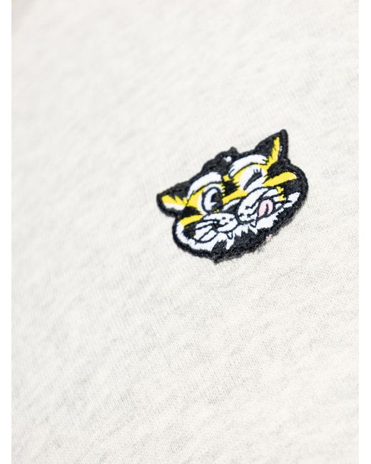 KENZO White Wild Tiger Cotton Sweatshirt for men