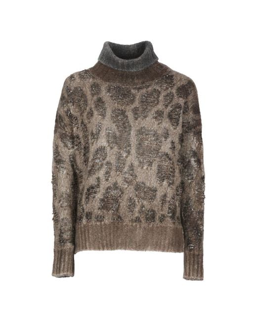 Avant Toi Brown Cashmere Turtle-Neck Jumper