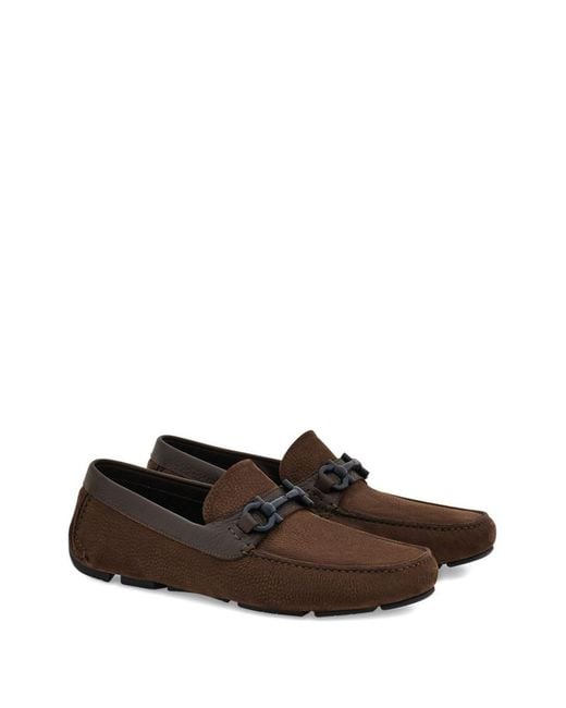 Ferragamo White Leather Loafers for men
