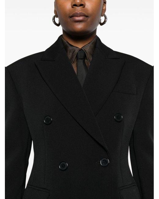 Frankie Shop Black Doyer Double-Breasted Blazer Jacket