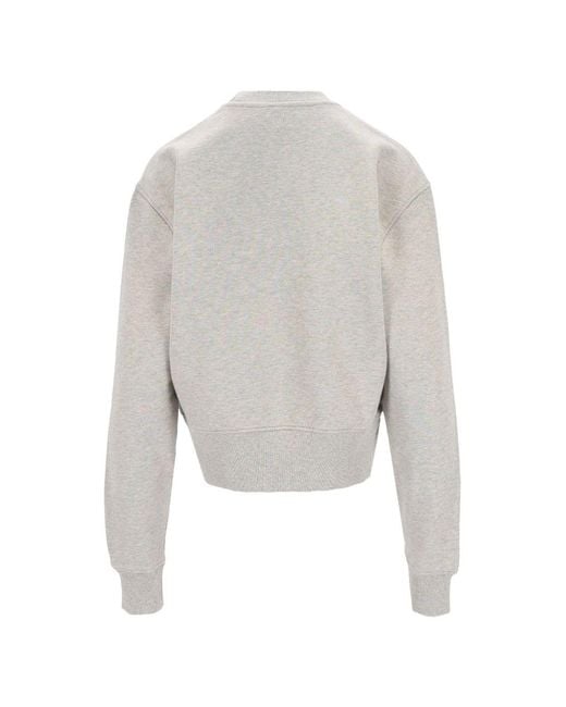 AMI White Ami De Coeur Cotton Sweatshirt