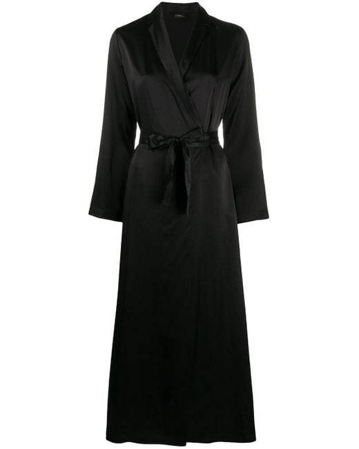 La Perla Black Long Silk Night Robe