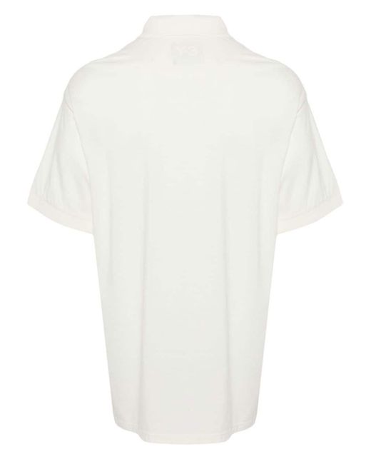 Y-3 White Y-3 Y-3 Short Sleeve Polo Shirt for men