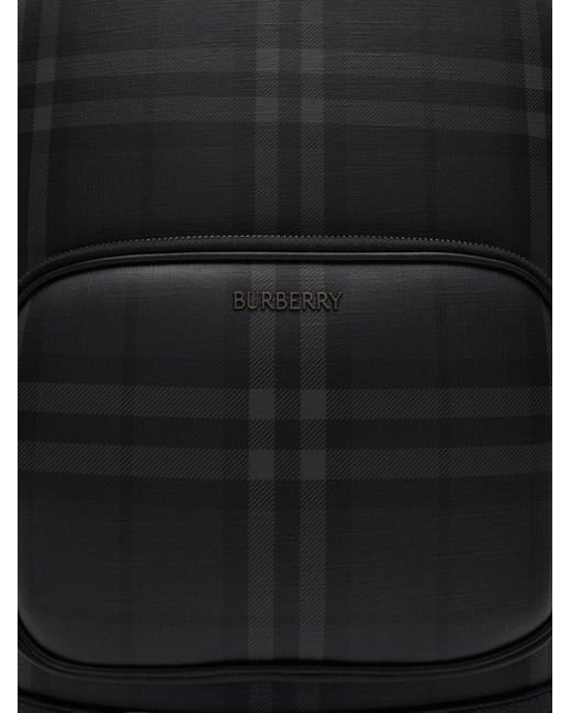 Burberry Black Check Backpack for men