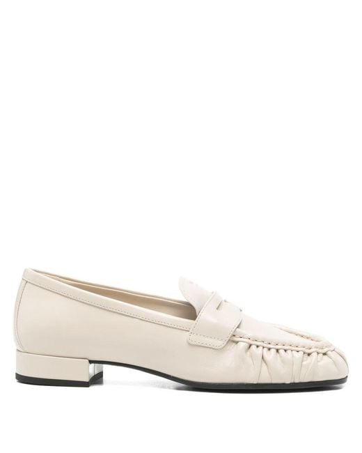Prada Natural Leather Loafers