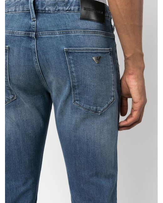Emporio Armani Blue Denim Cotton Jeans for men