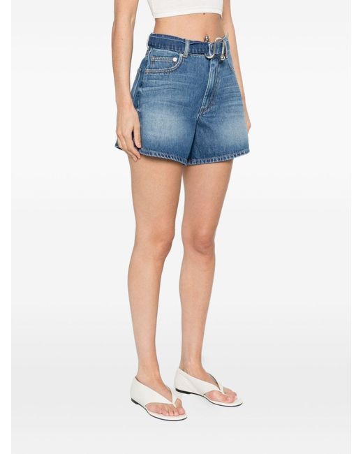 Sportmax Blue Denim Cotton Shorts
