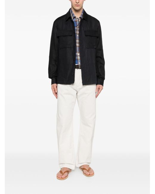 Heskimo Black Overshirt With Logo for men