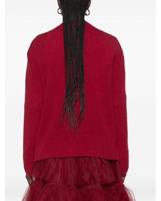 Be You Red Cashmere Crewneck Sweater