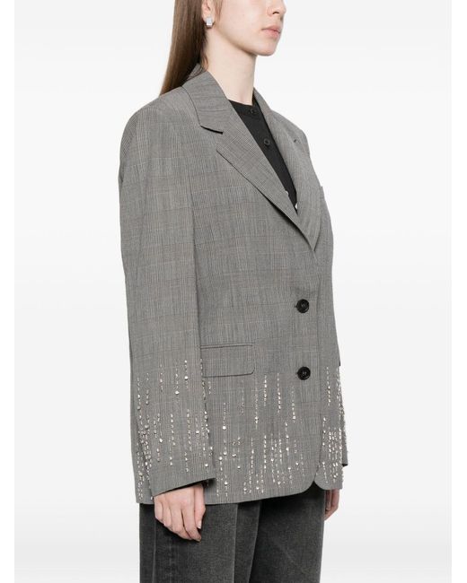 Golden Goose Deluxe Brand Gray Wool Single-Breasted Jacket