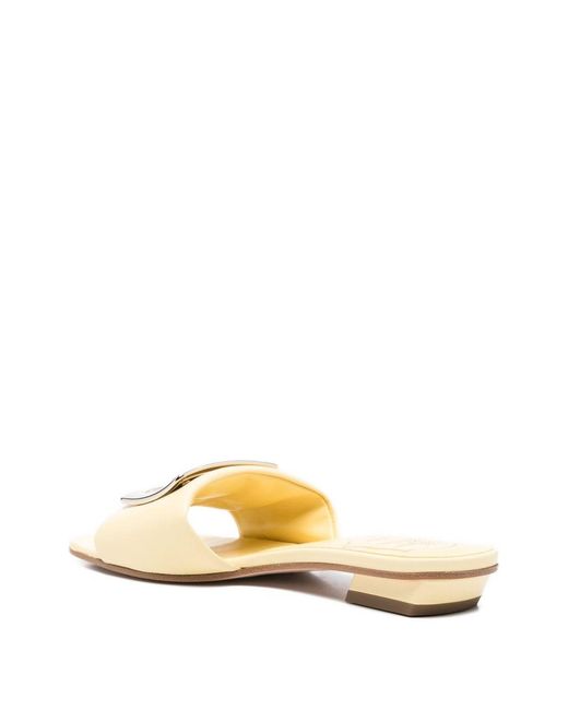 Roger Vivier Natural Leather Flat Sandals