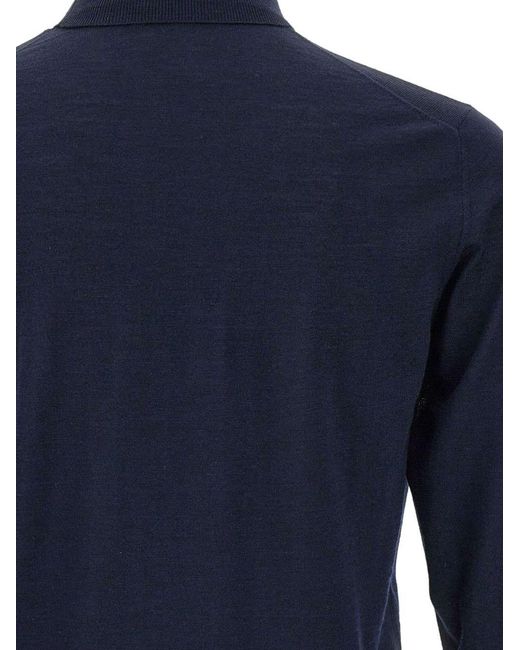 FILIPPO DE LAURENTIIS Blue Merino Wool Turtleneck for men