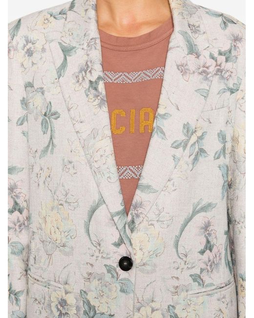 Forte_forte White Printed Blazer Jacket