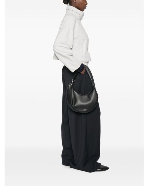 Emporio Armani Black Medium Leather Hobo Bag