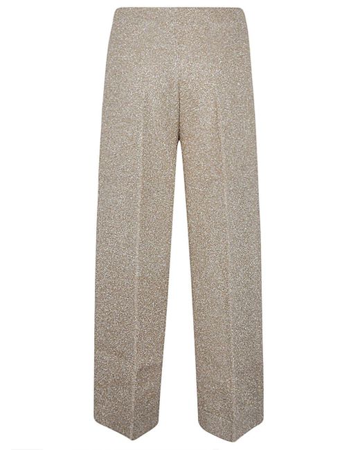 Circus Hotel Gray Viscose Wide Leg Trousers