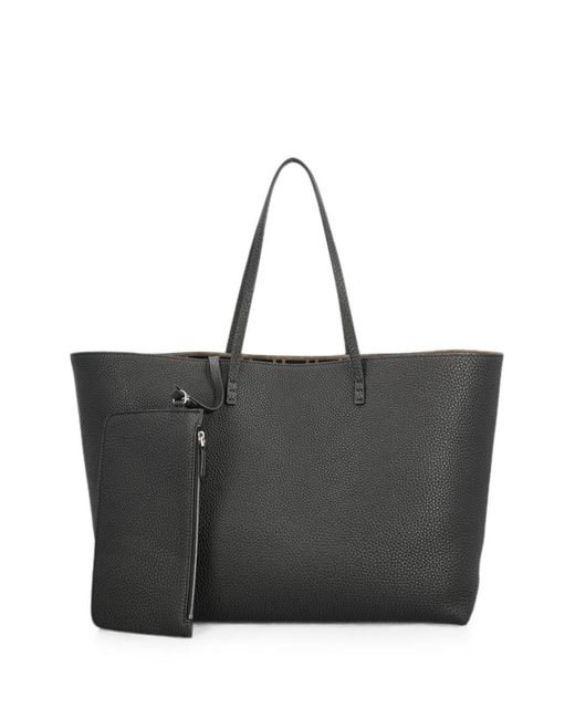 Fendi Black Roll Medium Leather Tote Bag
