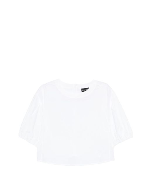 Emporio Armani White Cotton Blouse